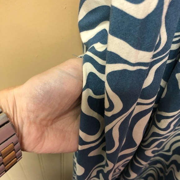 Ava & Viv Blue White Swirl Sleeveless Asymmetrical Dress Pockets Size 4X NWT - Picture 3 of 7